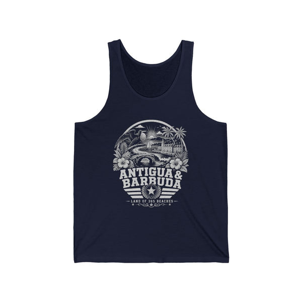 Antigua y Barbuda Tierra de 365 Playas Camiseta sin Mangas para Hombre
