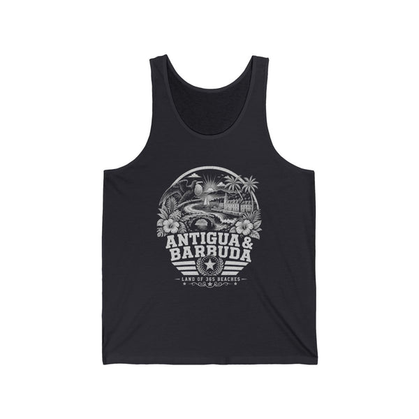 Antigua y Barbuda Tierra de 365 Playas Camiseta sin Mangas para Hombre