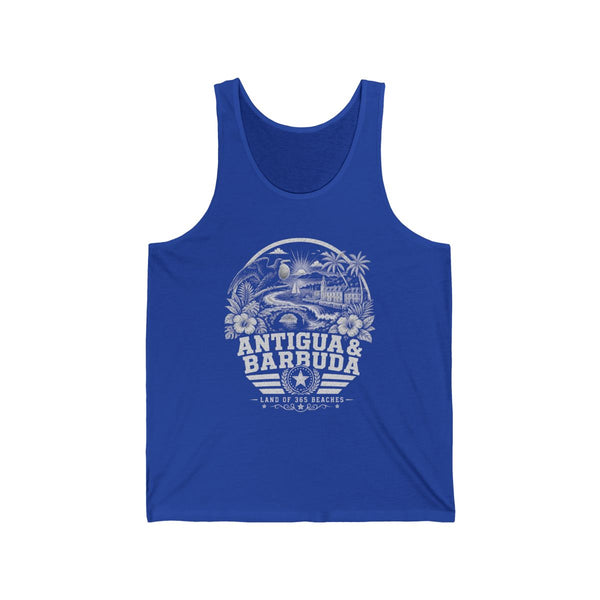 Antigua y Barbuda Tierra de 365 Playas Camiseta sin Mangas para Hombre