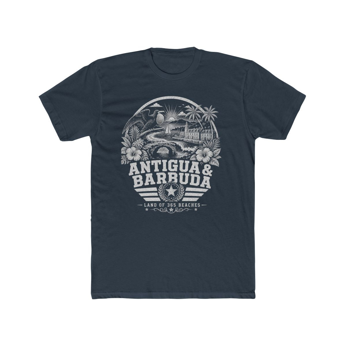 Antigua y Barbuda Men's Tee — Solid Indigo