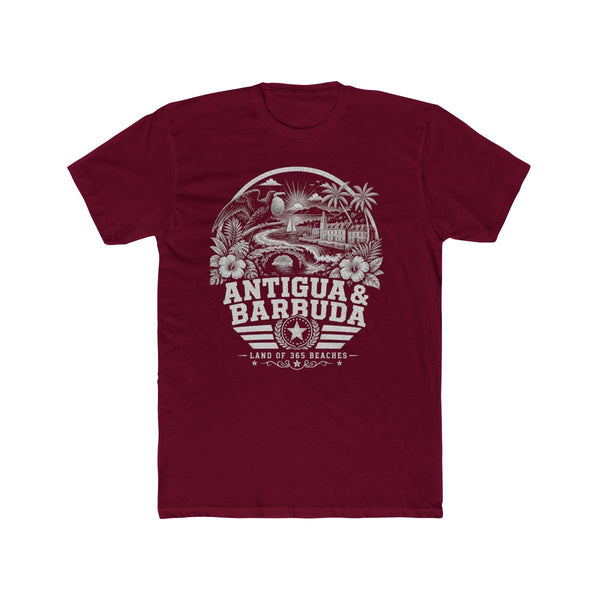 Camiseta para hombre «Antigua y Barbuda, tierra de 365 playas»