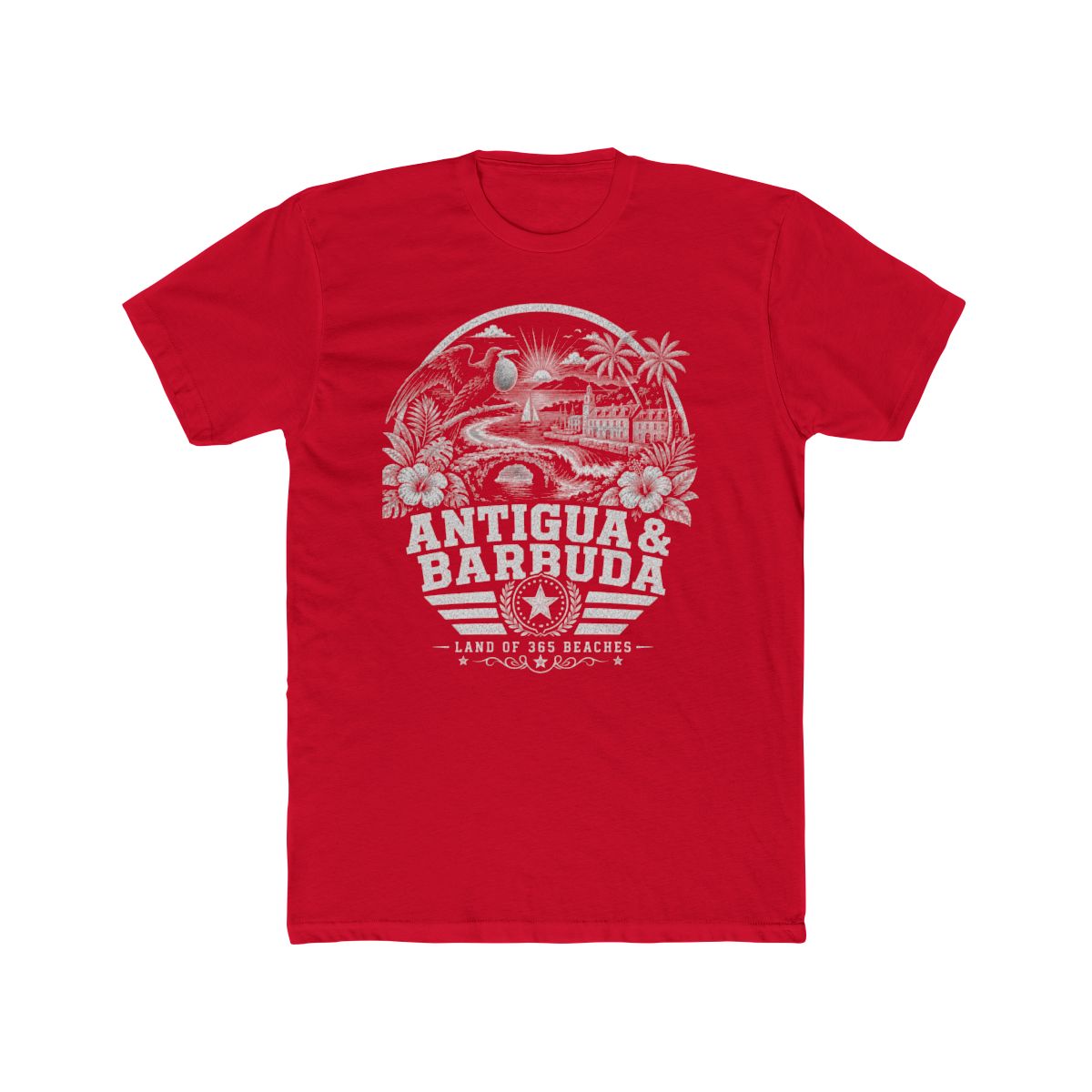 Antigua y Barbuda Men's Tee — Solid Red