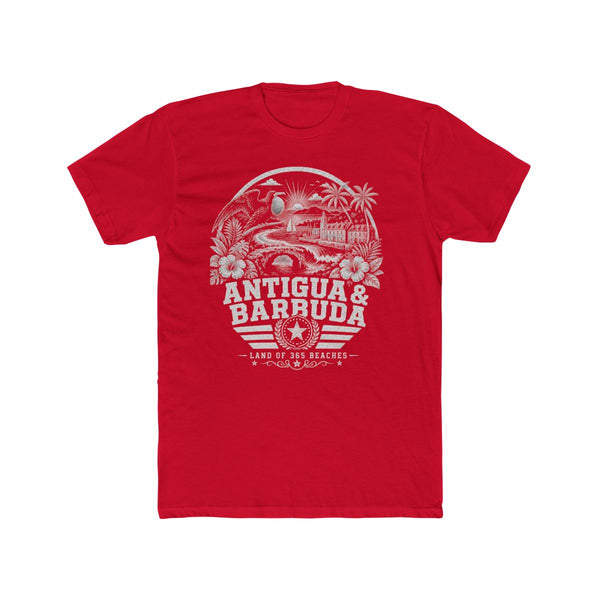 Camiseta para hombre «Antigua y Barbuda, tierra de 365 playas»