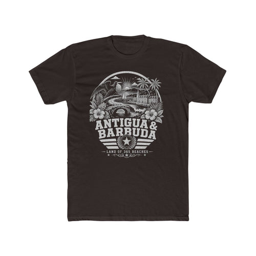 Antigua y Barbuda Men's Tee — Solid Dark Chocolate