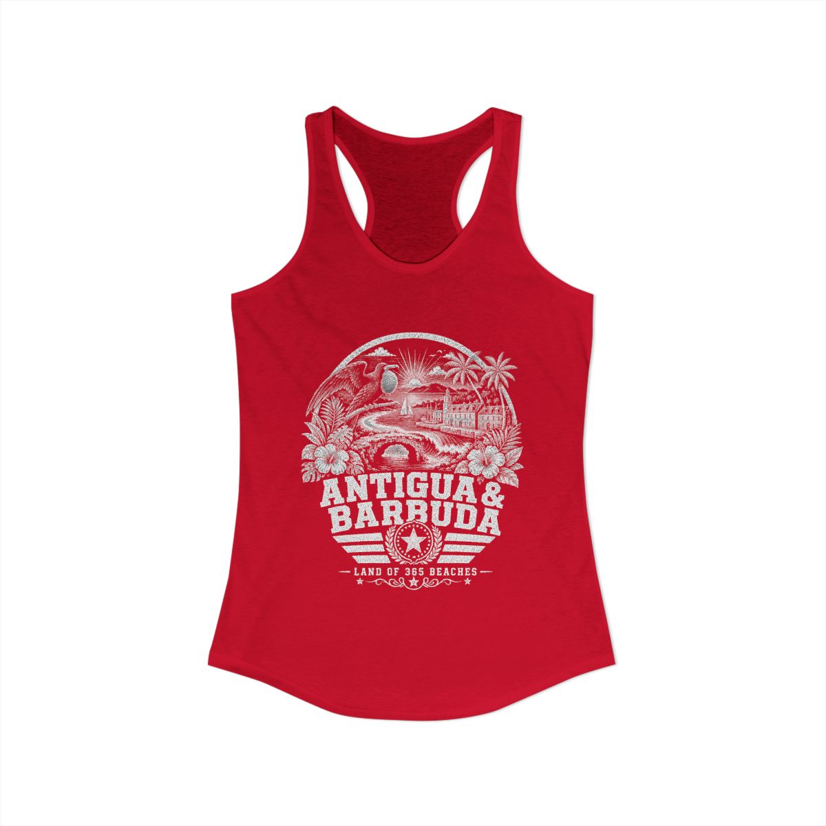 Antigua y Barbuda Women's Tank Top — Solid Red (front)