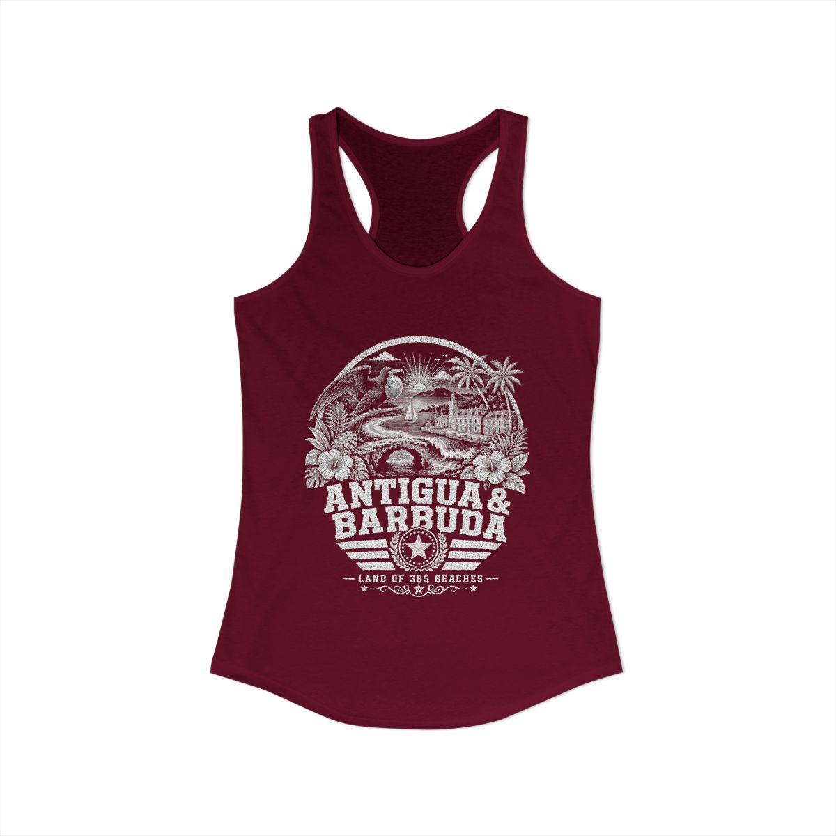 Antigua y Barbuda Women's Tank Top — Solid Cardinal Red (front)