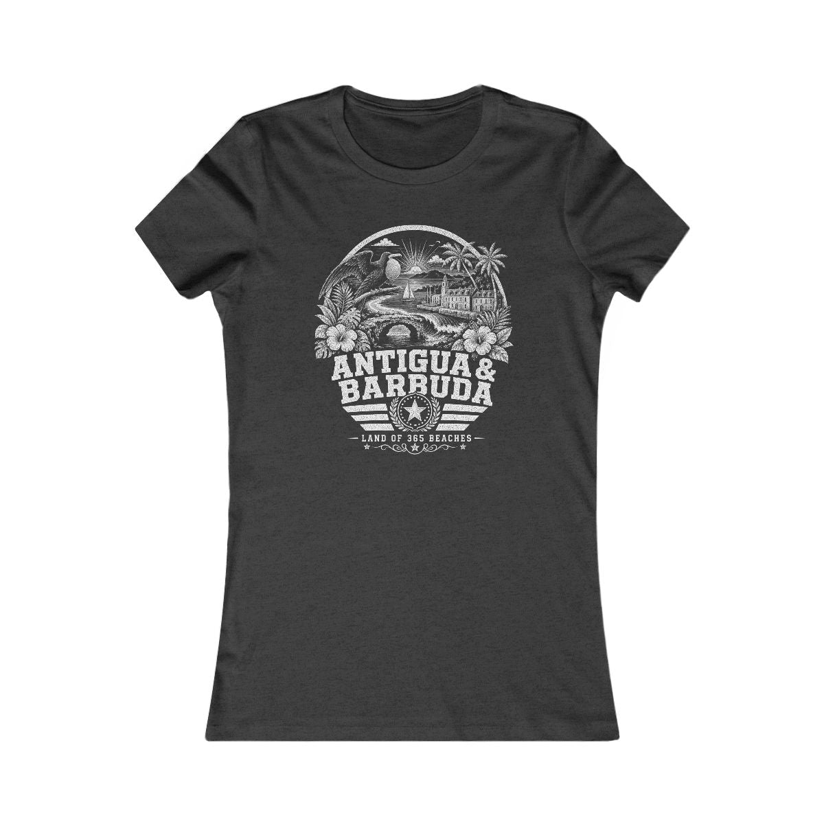 Antigua y Barbuda Women's Tee — Dark Grey Heather
