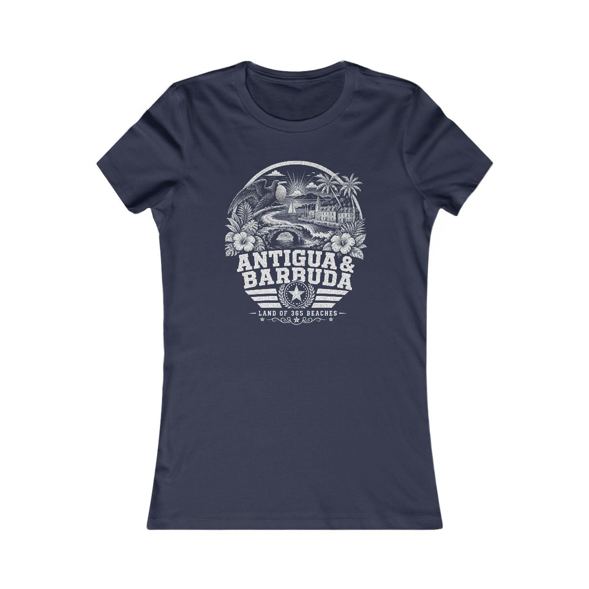 Antigua y Barbuda Women's Tee — Navy