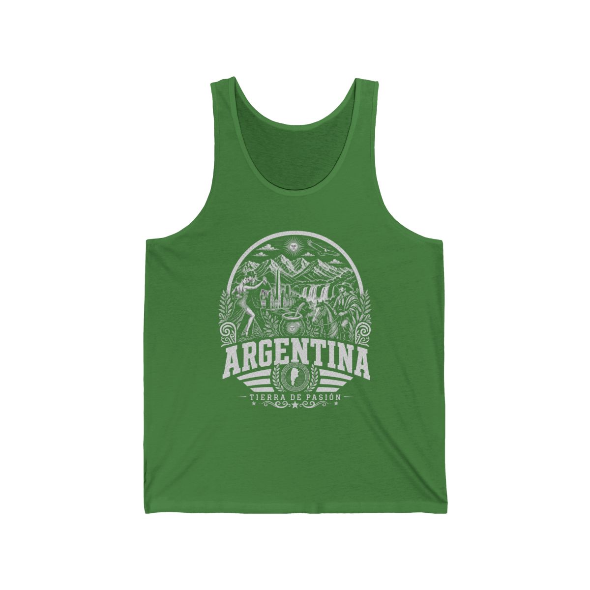 Argentina Men's Tank Top — Leaf (front)