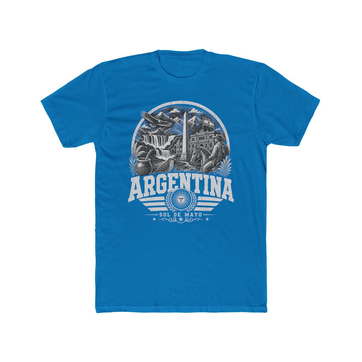 Argentina Men's Tee — Solid Turquoise
