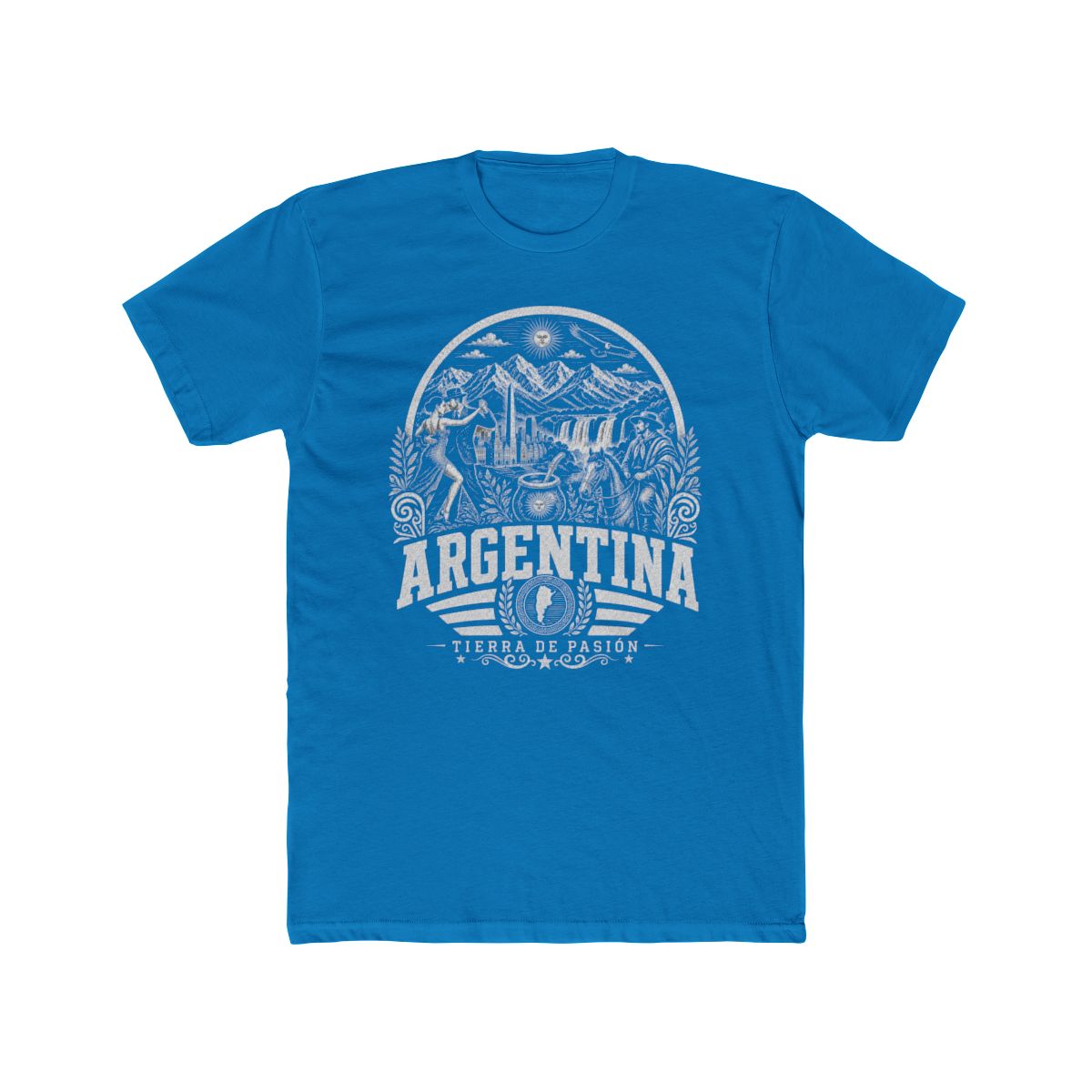 Argentina Men's Tee — Solid Turquoise