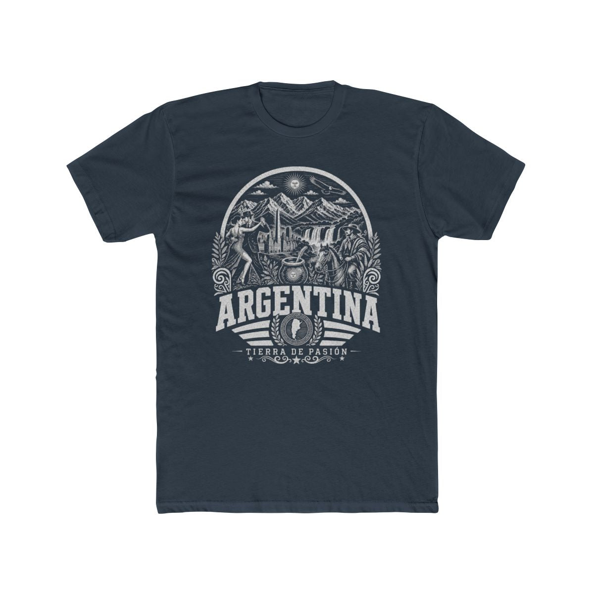 Argentina Men's Tee — Solid Indigo