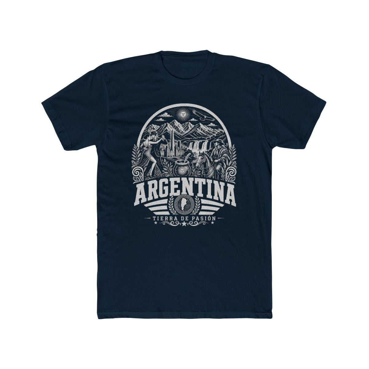 Argentina Men's Tee — Solid Midnight Navy
