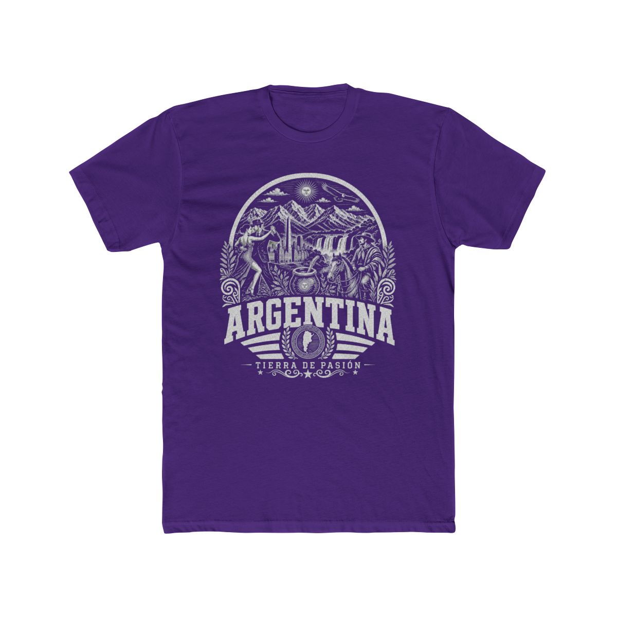 Argentina Men's Tee — Solid Purple Rush