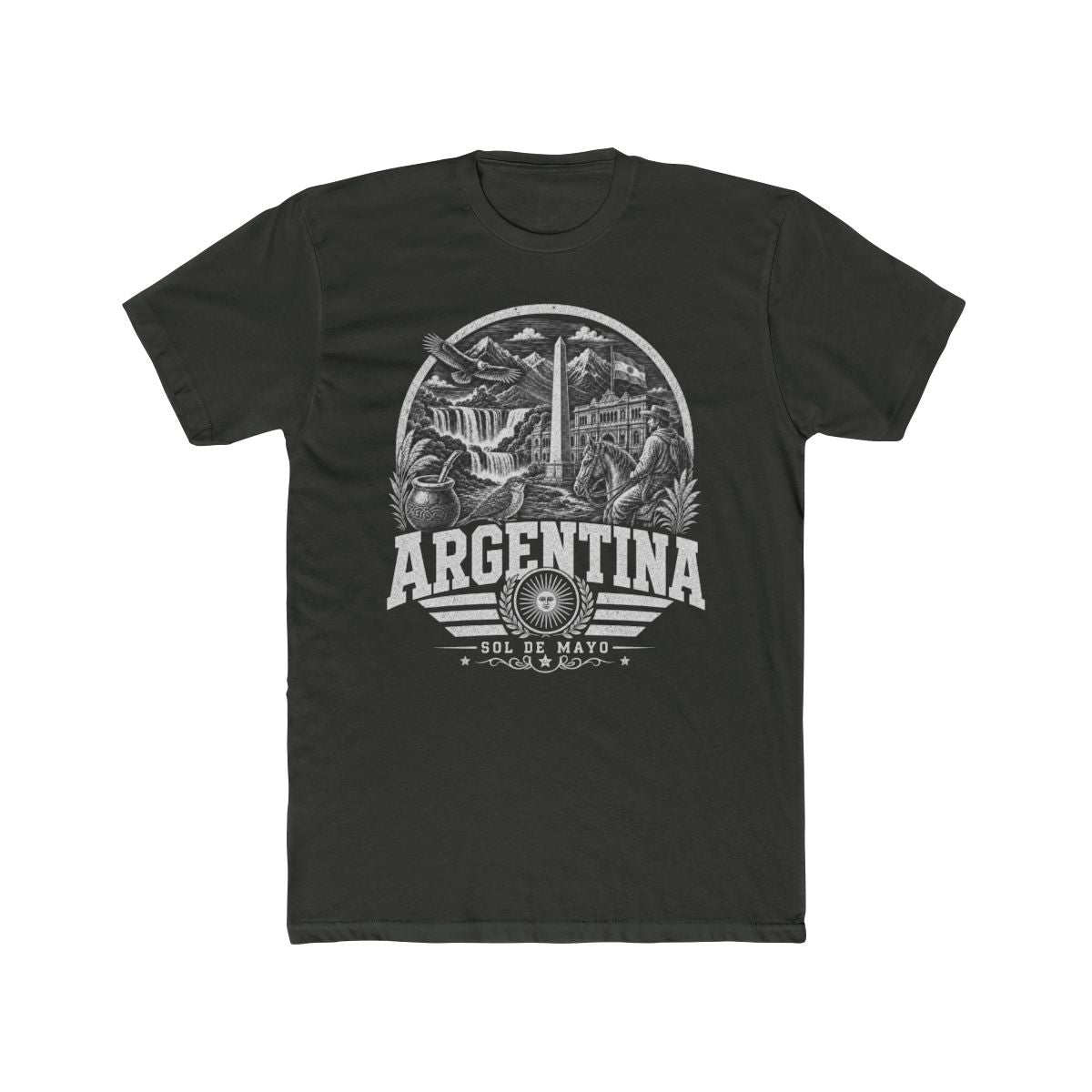 Argentina Men's Tee — Solid Heavy Metal
