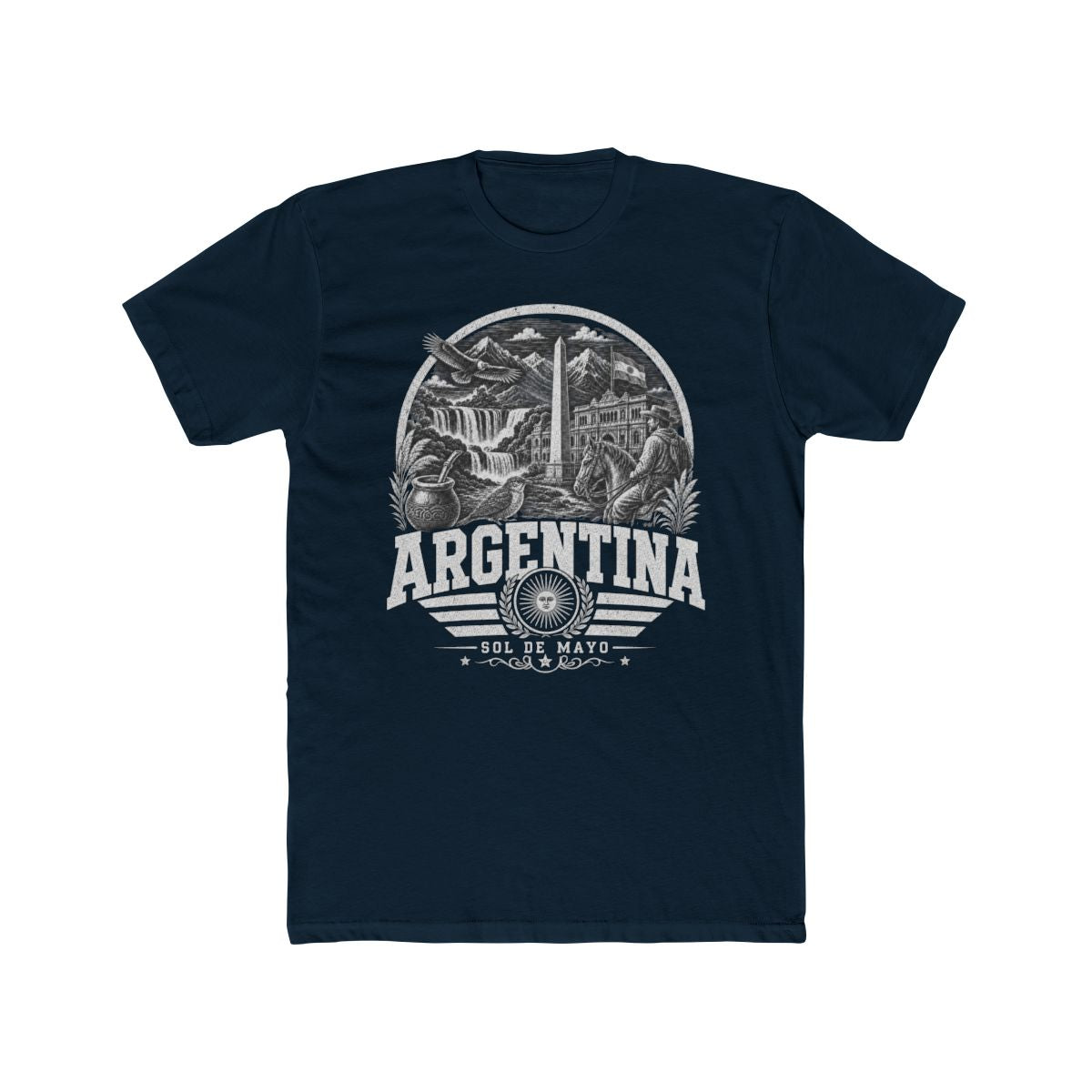 Argentina Men's Tee — Solid Midnight Navy