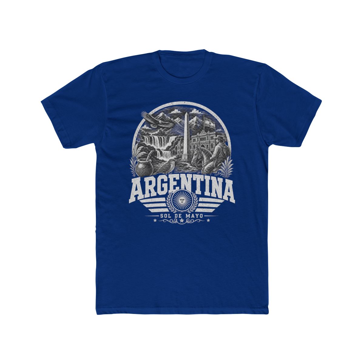 Argentina Men's Tee — Solid Royal