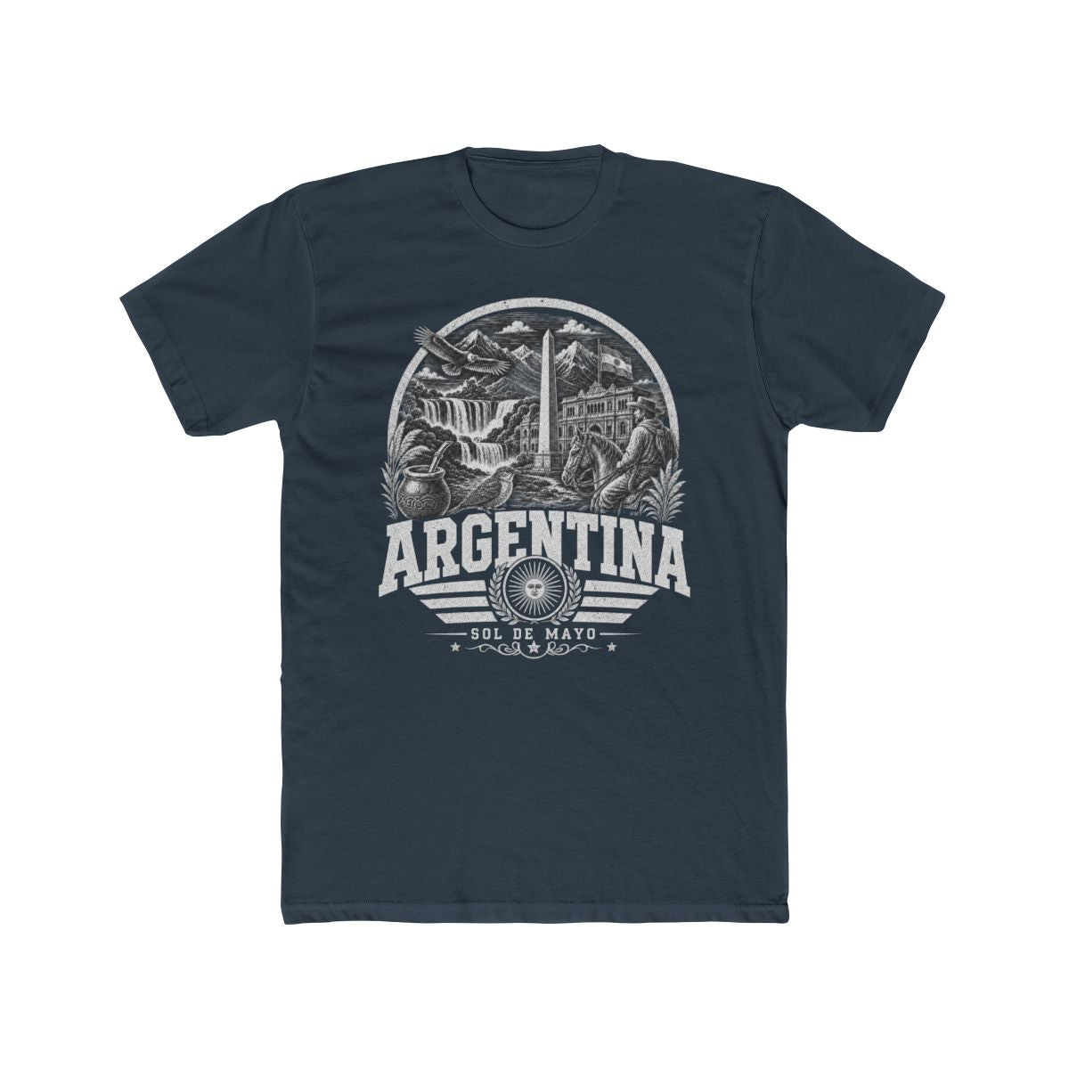 Argentina Men's Tee — Solid Indigo