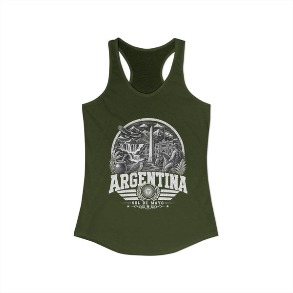 Camiseta de tirantes para mujer Sol de Mayo de Argentina