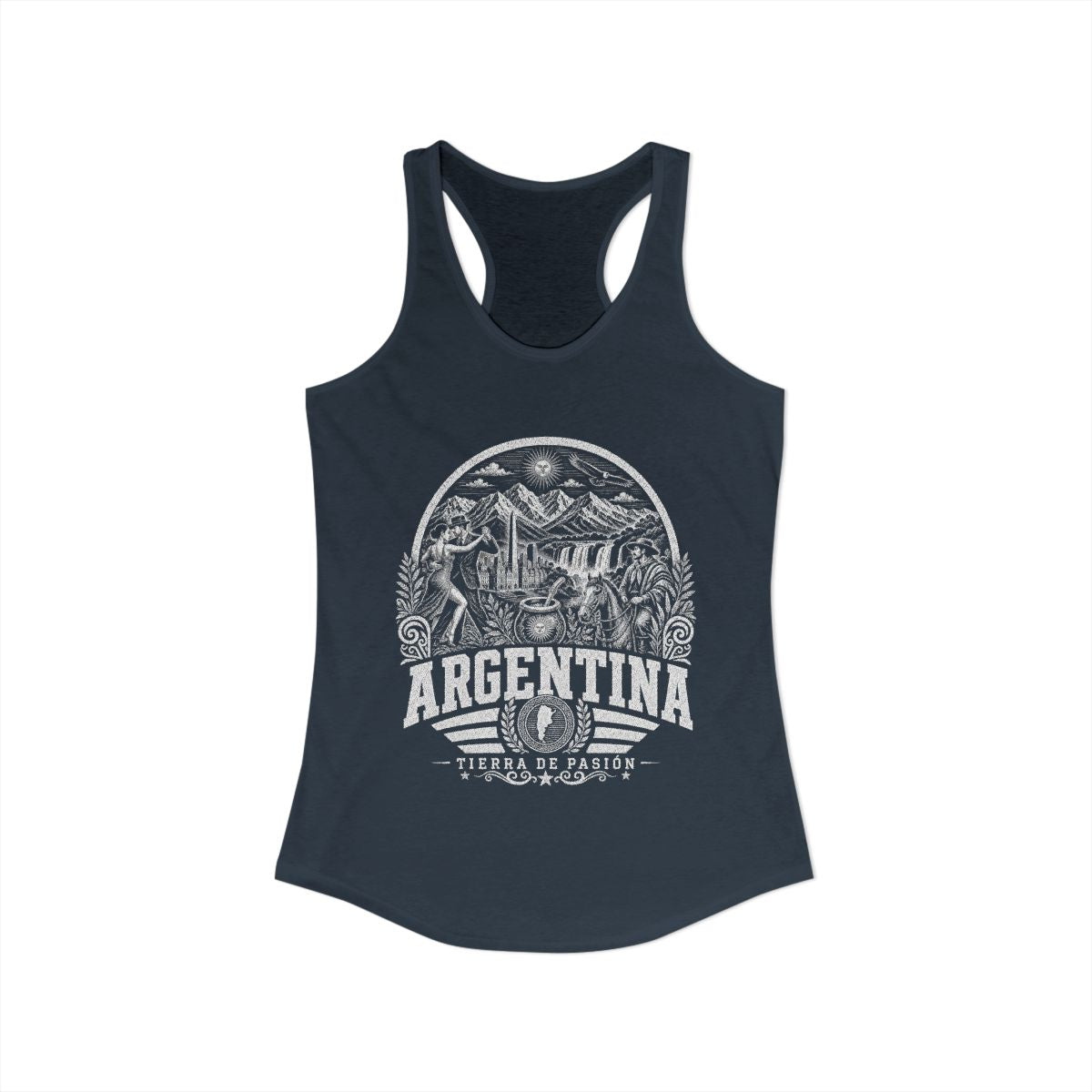 Argentina Women's Tank Top — Solid Indigo (front)