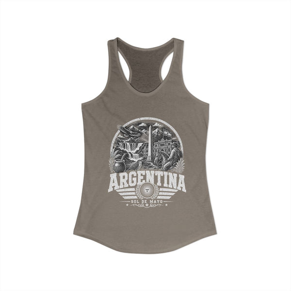 Camiseta de tirantes para mujer Sol de Mayo de Argentina