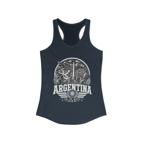Argentina Women's Tank Top — Solid Indigo (front)