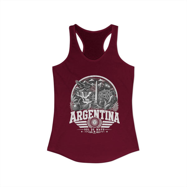 Camiseta de tirantes para mujer Sol de Mayo de Argentina