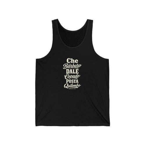 Argentina local slang men's tank top — typographic sayings design | Nameshi Destinations (view 3)