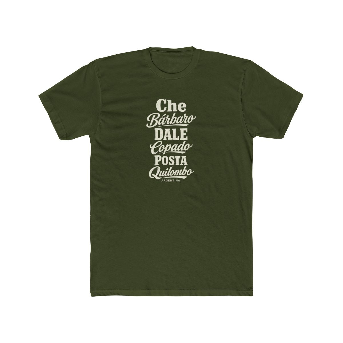 Argentina local slang men's tee — typographic sayings design | Nameshi Destinations (view 4)