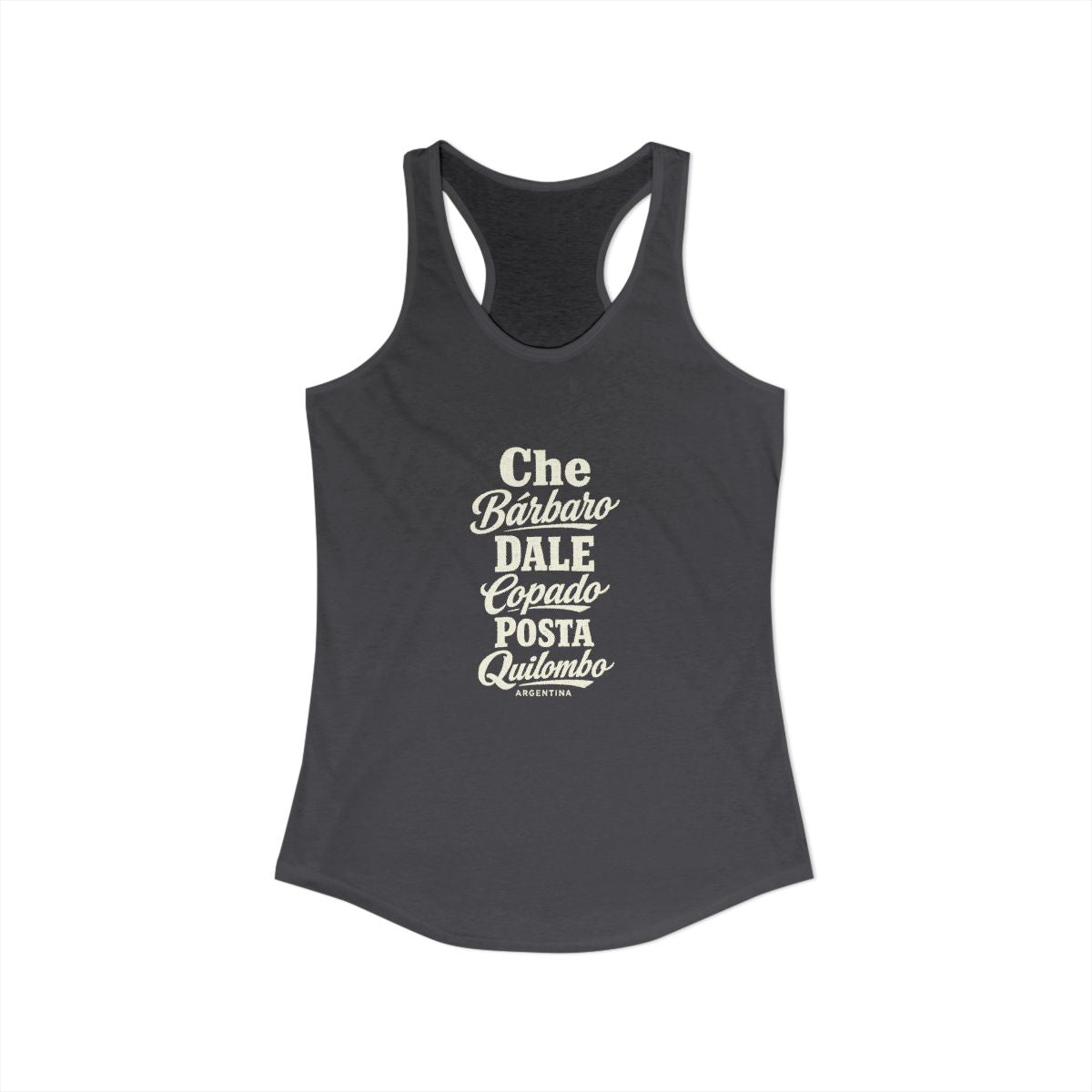 Argentina local slang women's tank top — typographic sayings design | Nameshi Destinations (view 29)