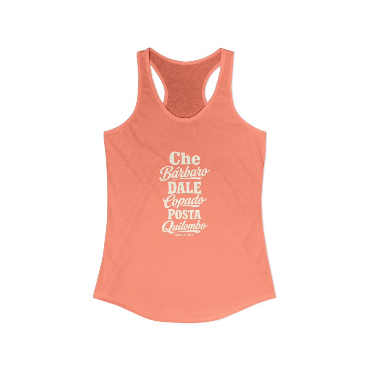 Argentina local slang women's tank top — typographic sayings design | Nameshi Destinations (view 31)