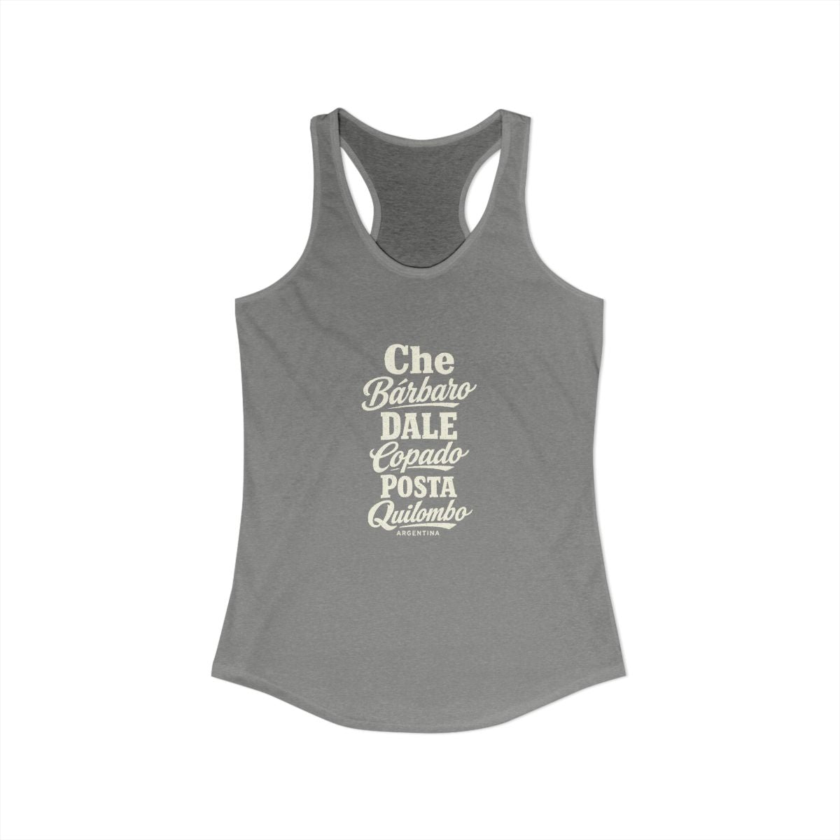 Argentina local slang women's tank top — typographic sayings design | Nameshi Destinations (view 25)