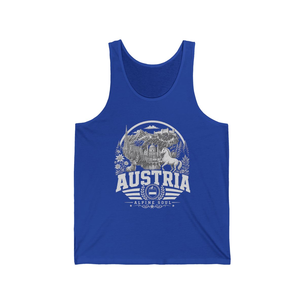 Austria Men's Tank Top — True Royal (front)