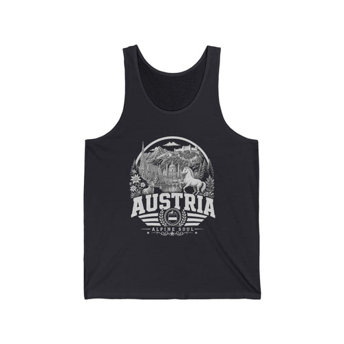 Austria Men's Tank Top — Dark Grey (front)