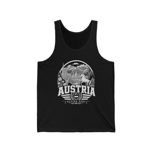 Austria Men's Tank Top — Black (front)