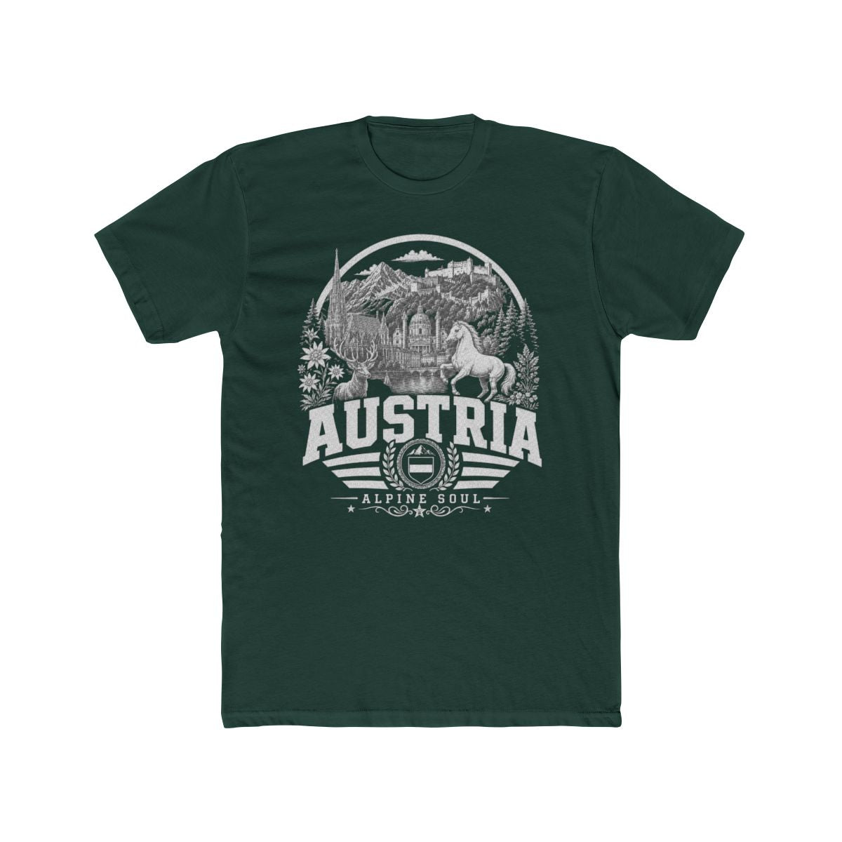Austria vintage landmarks men's tee — iconic landmark design | Nameshi Destinations (view 7)