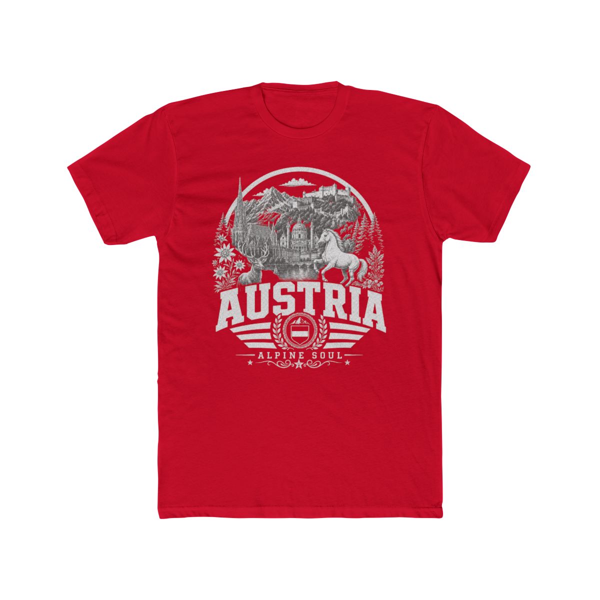 Austria vintage landmarks men's tee — iconic landmark design | Nameshi Destinations (view 15)