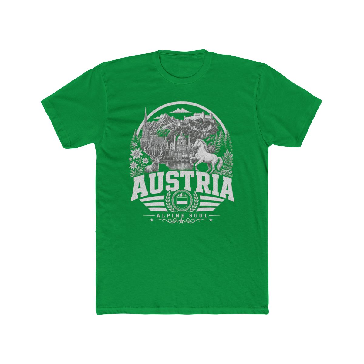 Austria vintage landmarks men's tee — iconic landmark design | Nameshi Destinations (view 6)