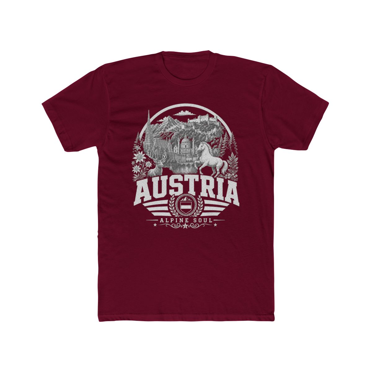 Austria vintage landmarks men's tee — iconic landmark design | Nameshi Destinations (view 14)