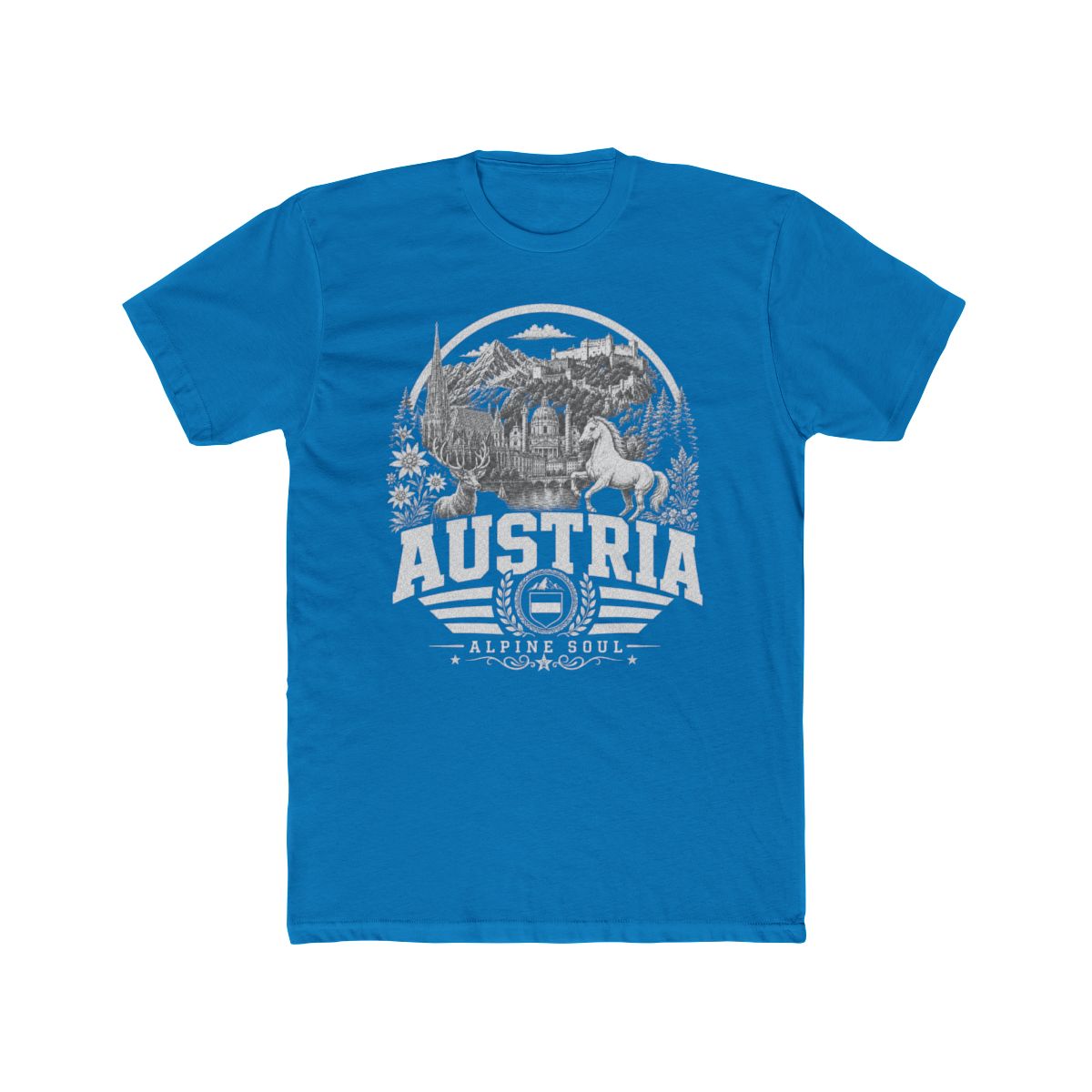 Austria vintage landmarks men's tee — iconic landmark design | Nameshi Destinations (view 9)