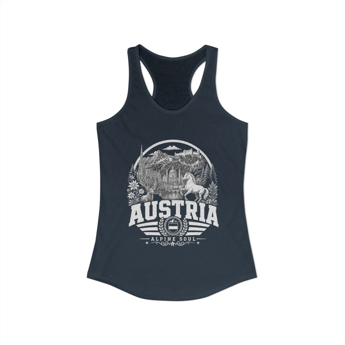 Austria Women's Tank Top — Solid Indigo (front)