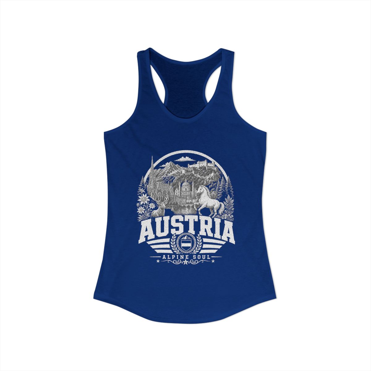 Austria Women's Tank Top — Solid Royal (front)
