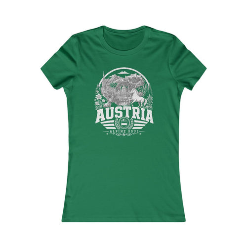Austria vintage landmarks women's tee — iconic landmark design | Nameshi Destinations (view 2)