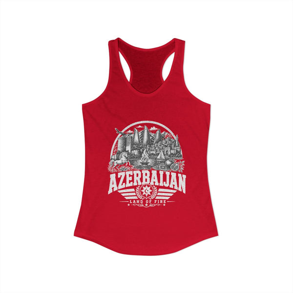 Camiseta sin mangas para mujer "Azerbaiyán Tierra de Fuego"