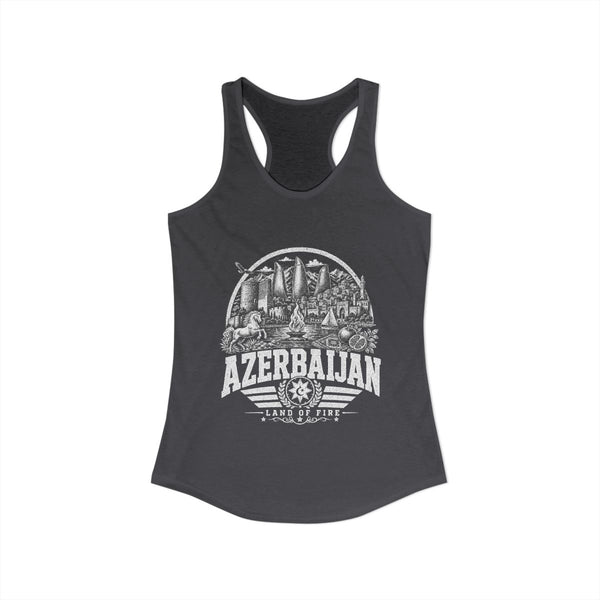 Camiseta sin mangas para mujer "Azerbaiyán Tierra de Fuego"