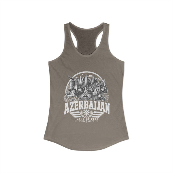 Camiseta sin mangas para mujer "Azerbaiyán Tierra de Fuego"
