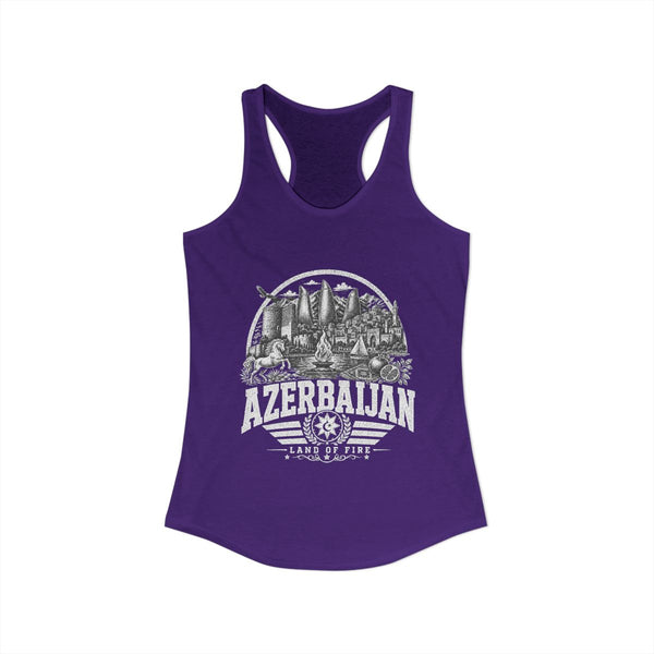 Camiseta sin mangas para mujer "Azerbaiyán Tierra de Fuego"