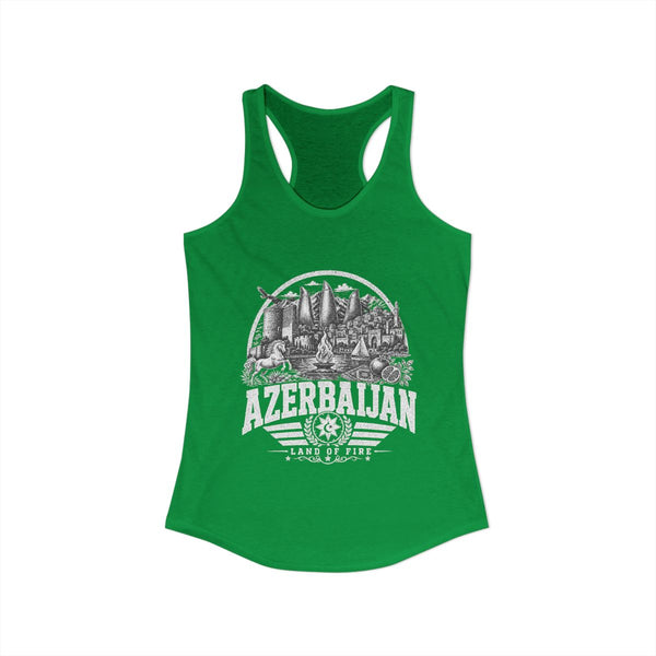 Camiseta sin mangas para mujer "Azerbaiyán Tierra de Fuego"
