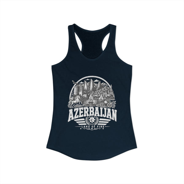 Camiseta sin mangas para mujer "Azerbaiyán Tierra de Fuego"