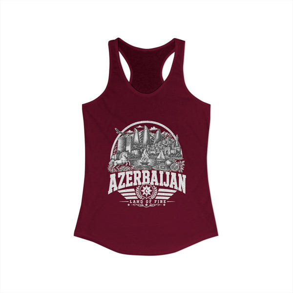 Camiseta sin mangas para mujer "Azerbaiyán Tierra de Fuego"